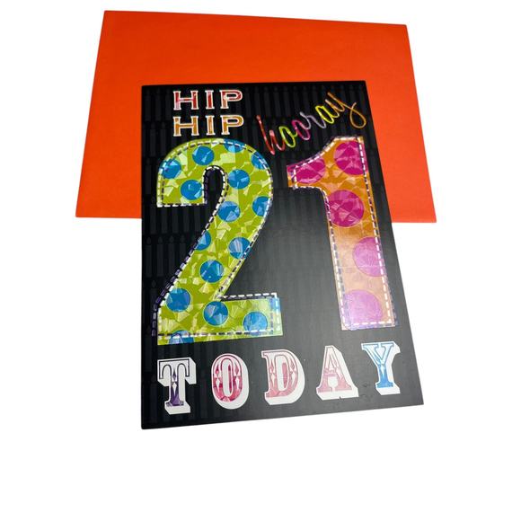 Birthday Card 21st Design Design USA Made Celebration Milestone 5 cards for $15 - Picture 1 of 7